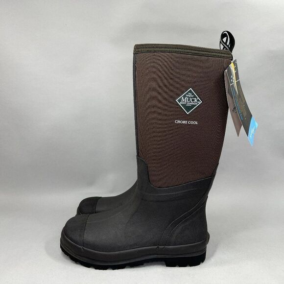 Muck Boots Chore Cool Boots Men's 9 Brown Rubber Tall Waterproof Outdoor Work - Picture 3 of 12